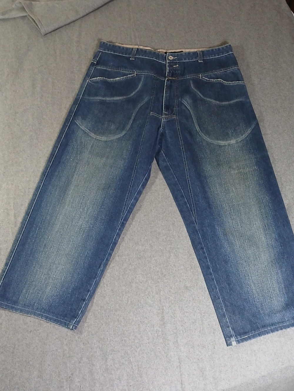 Marithe Francois Girbaud Men's Relaxed Indigo Blue Denim Jeans 36x26